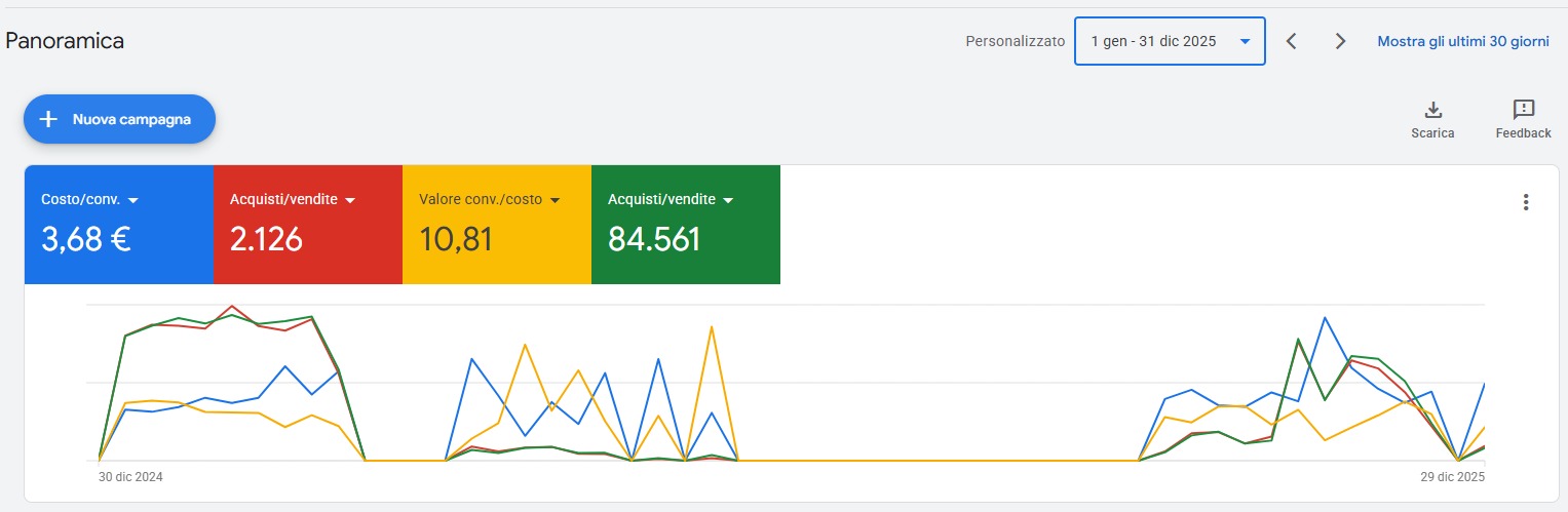 Google Ads — Panoramica account